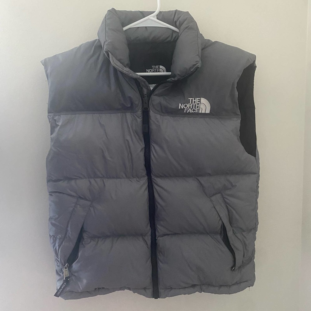 The North Face Nuptse 700 Fill Goose Down Puffer Vest In Gray Women's M